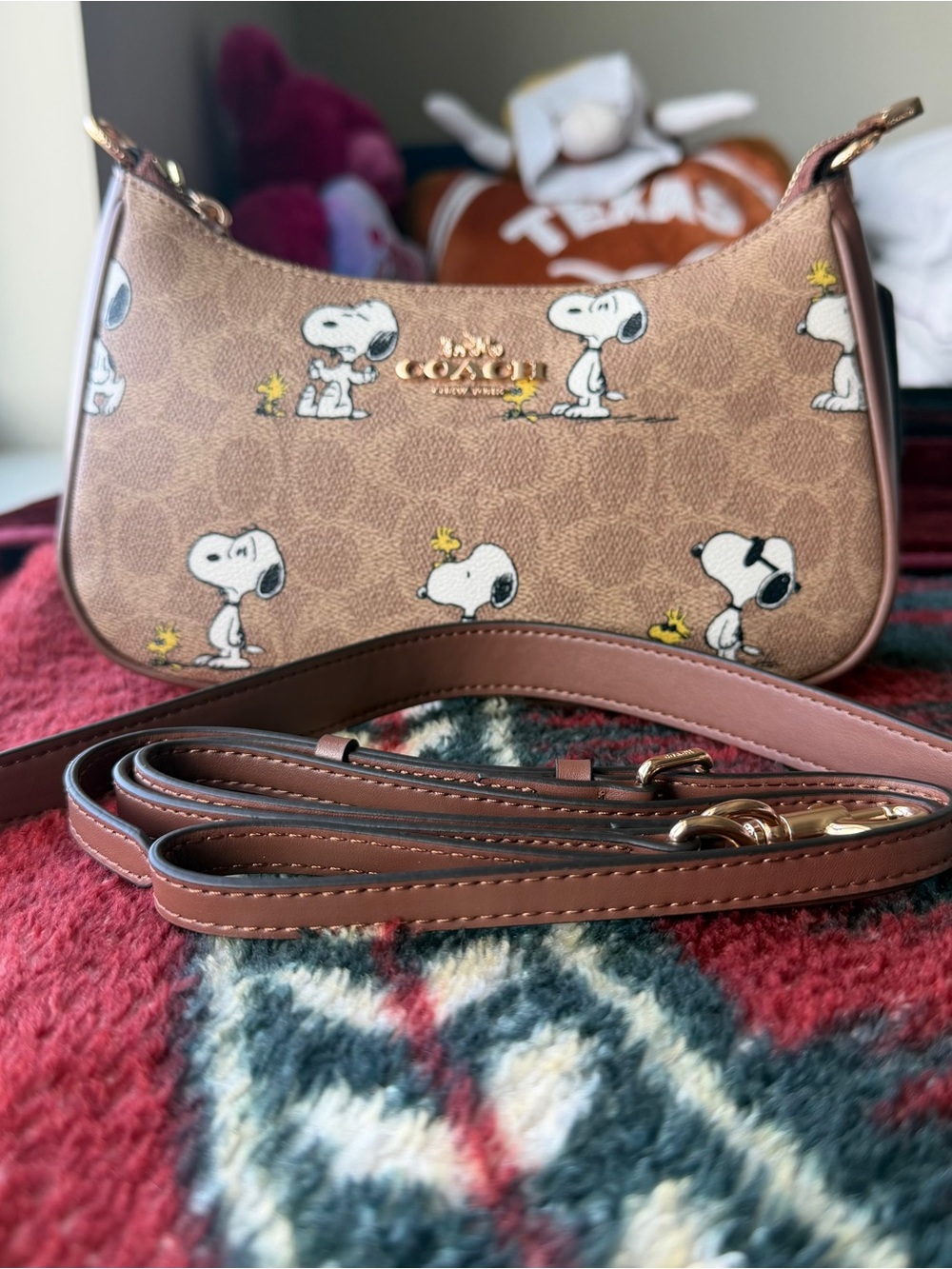 Coach Brown Snoopy Shoulder Bag - Picture 6 of 8